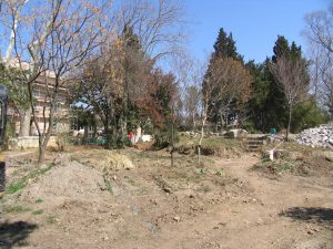 Travaux de restauration du jardin de l'harmas