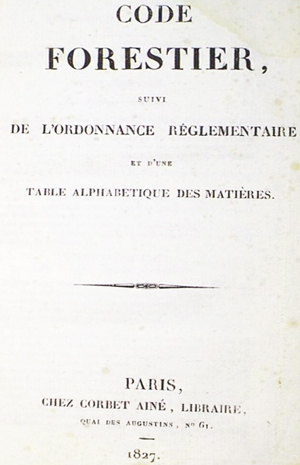 Le Code forestier de 1827 a permis la transformation progressive des peuplements en futaies destinées à produire le bois d'oeuvre.