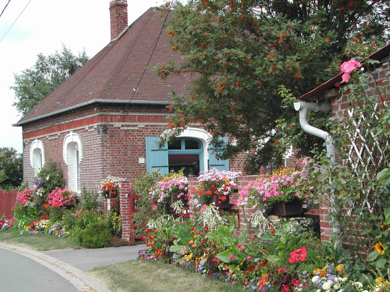 Les fleurs débordent largement sur la rue  © Mairie de Guyancourt-Saulcourt