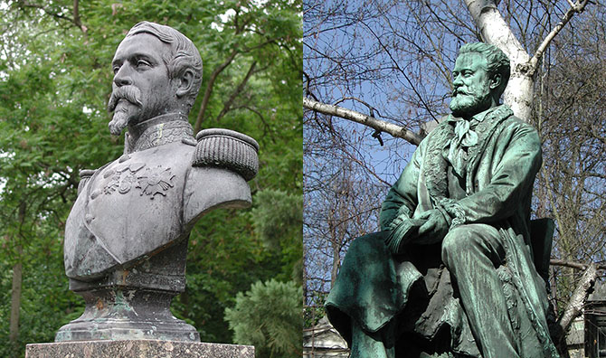 Vichy-Buste de Napoléon III  et Edmond About, Père Lachaise - © D. Lejeune